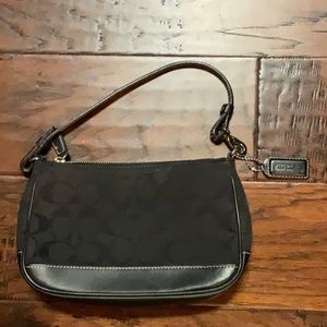 Black canvas and leather Coach bag